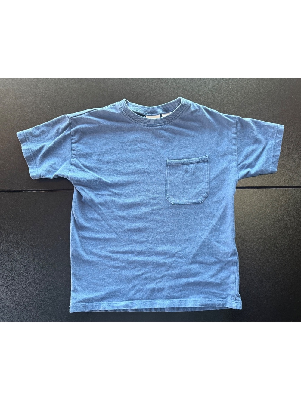 Zara Kids Boys 4-5Y 110 Blue Pocket T-Shirt Short Sleeve Made in Portugal